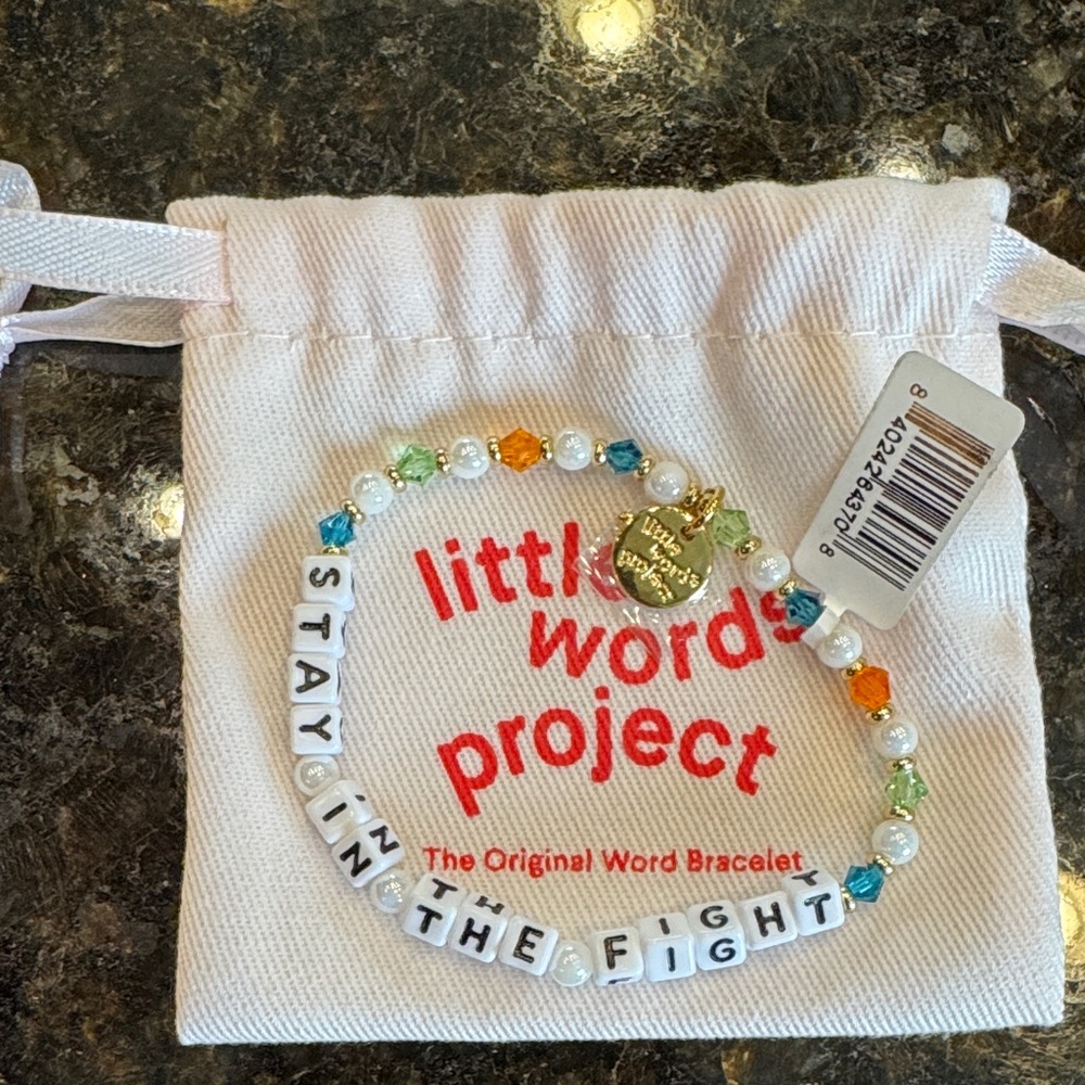 Peloton x Little Words Project Stay in the Fight Beaded Bracelet